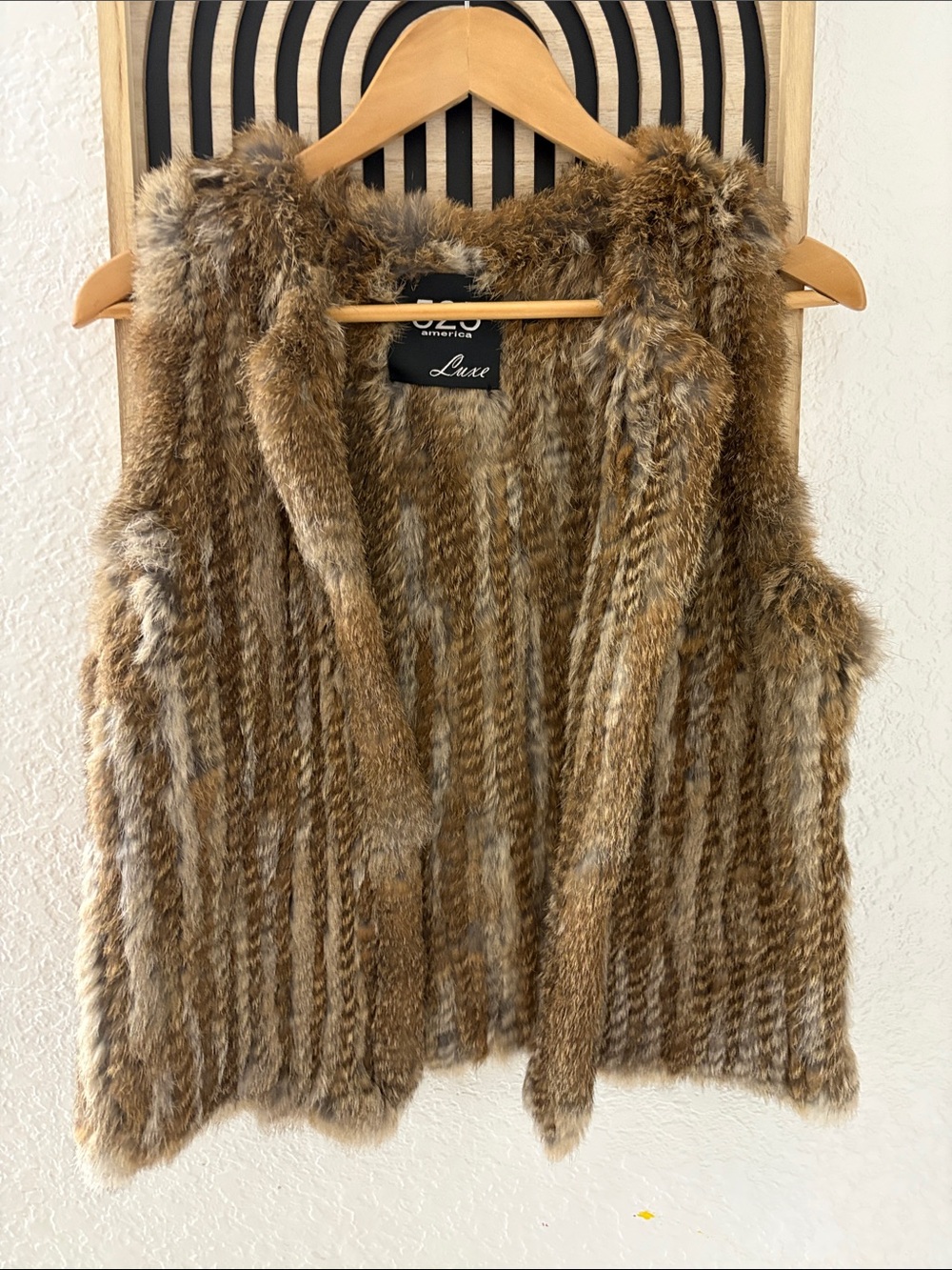 Luxe Multi-Tone Brown Faux Fur Vest